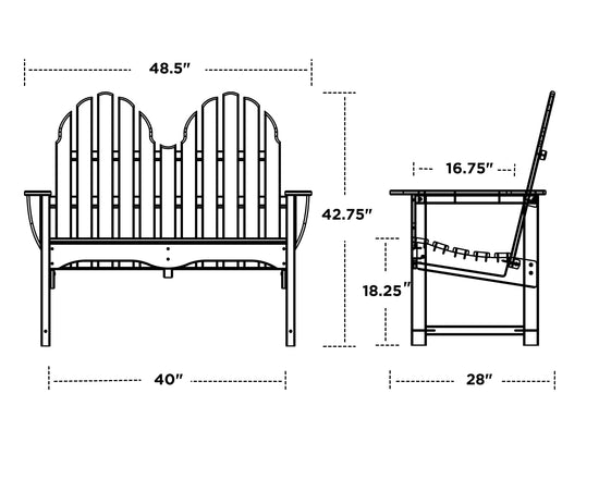 Classic Adirondack 48" Bench