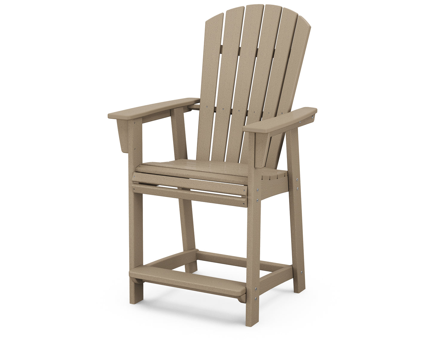 Nautical Curveback Adirondack Counter Chair Vintage Finish