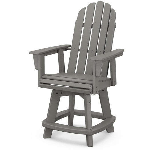 Vineyard Curveback Adirondack Swivel Counter Chair