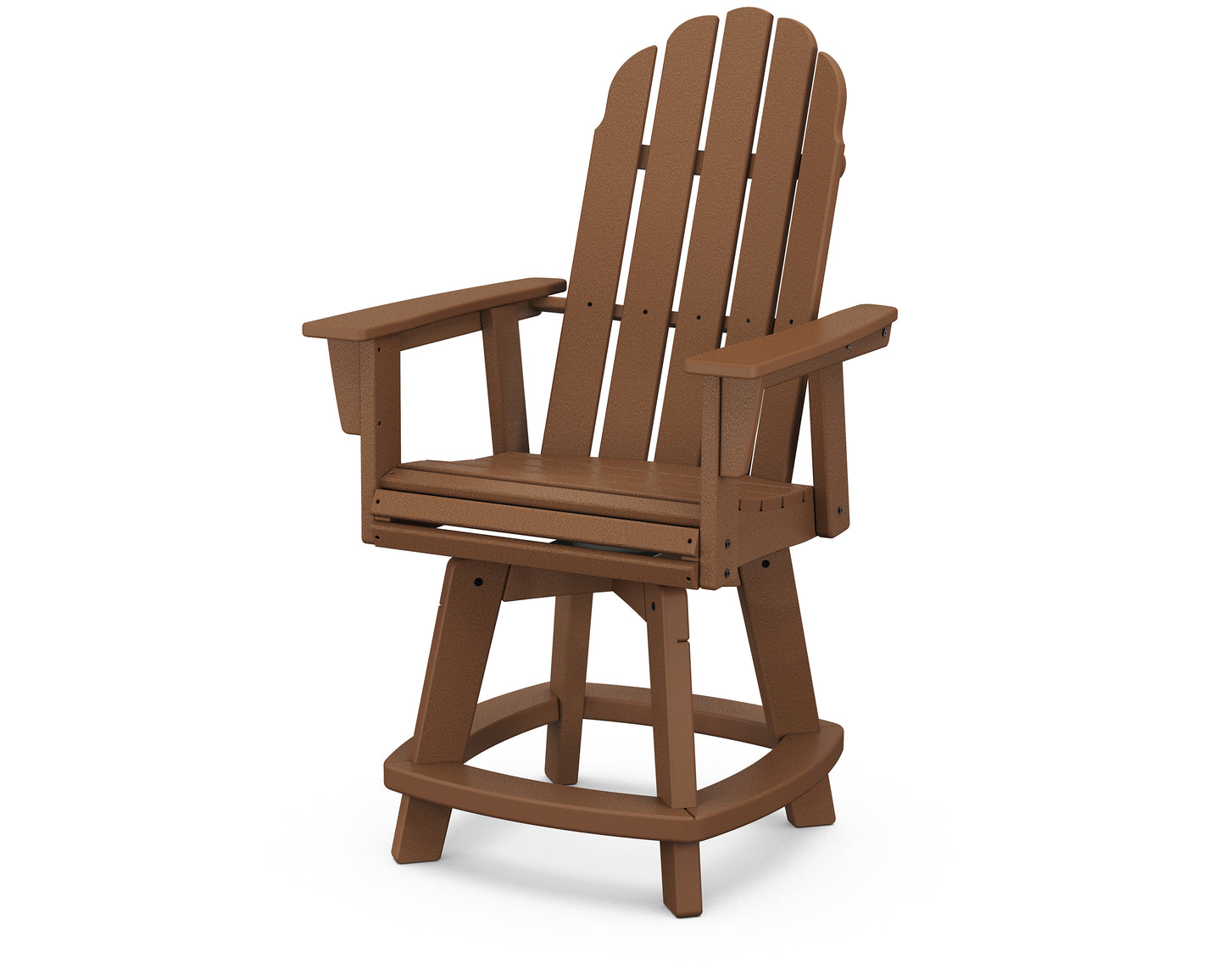 Vineyard Curveback Adirondack Swivel Counter Chair