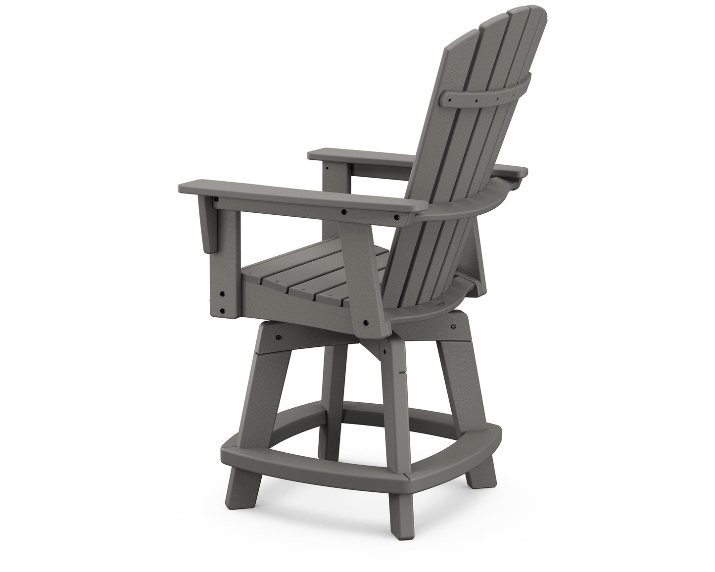 Nautical Curveback Adirondack Swivel Counter Chair