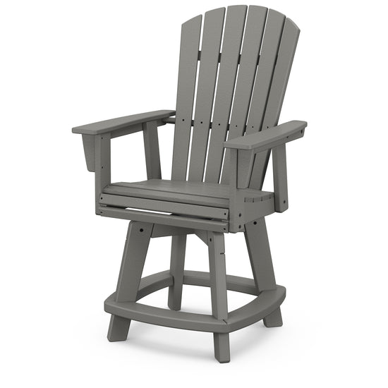 Nautical Curveback Adirondack Swivel Counter Chair