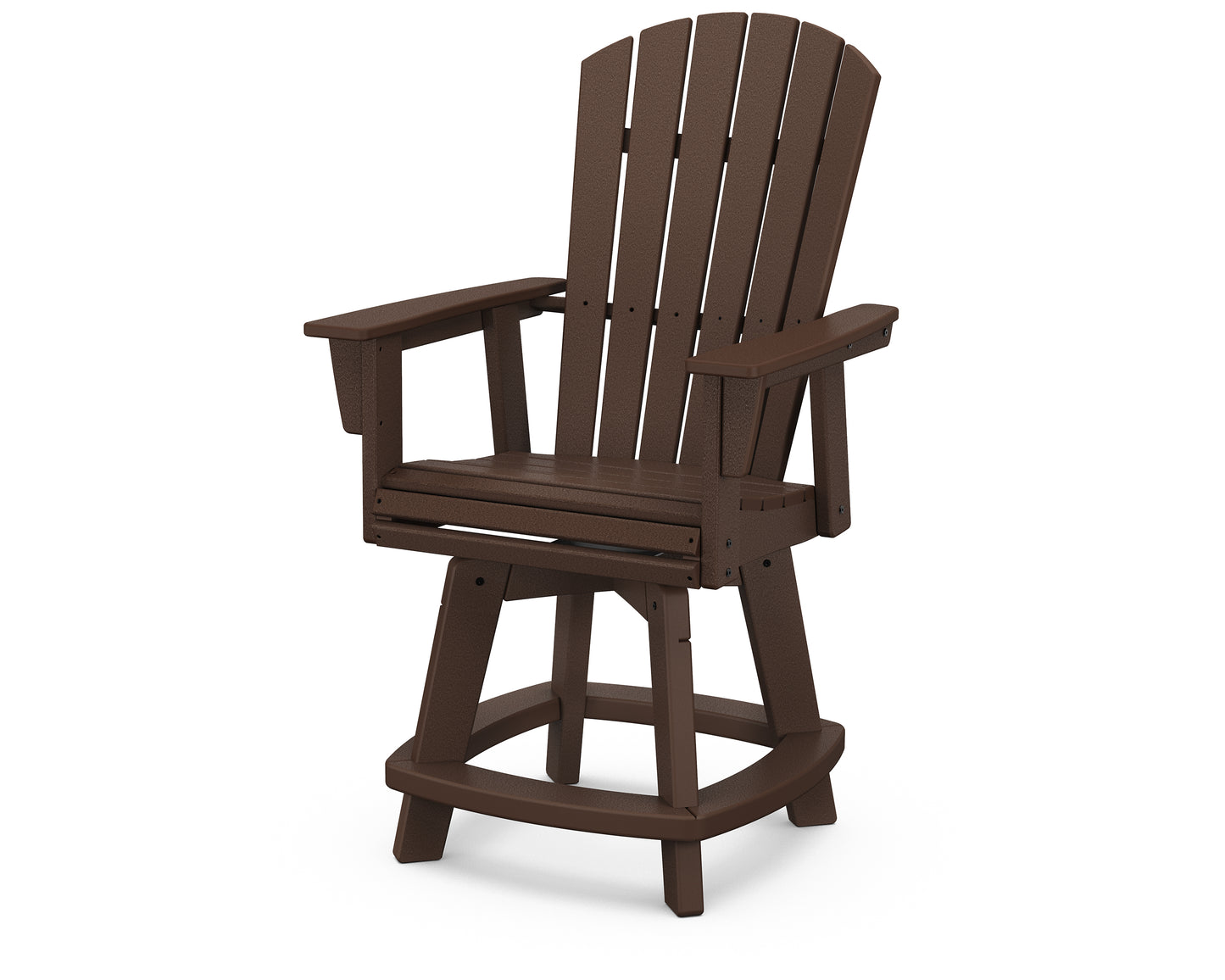 Nautical Curveback Adirondack Swivel Counter Chair