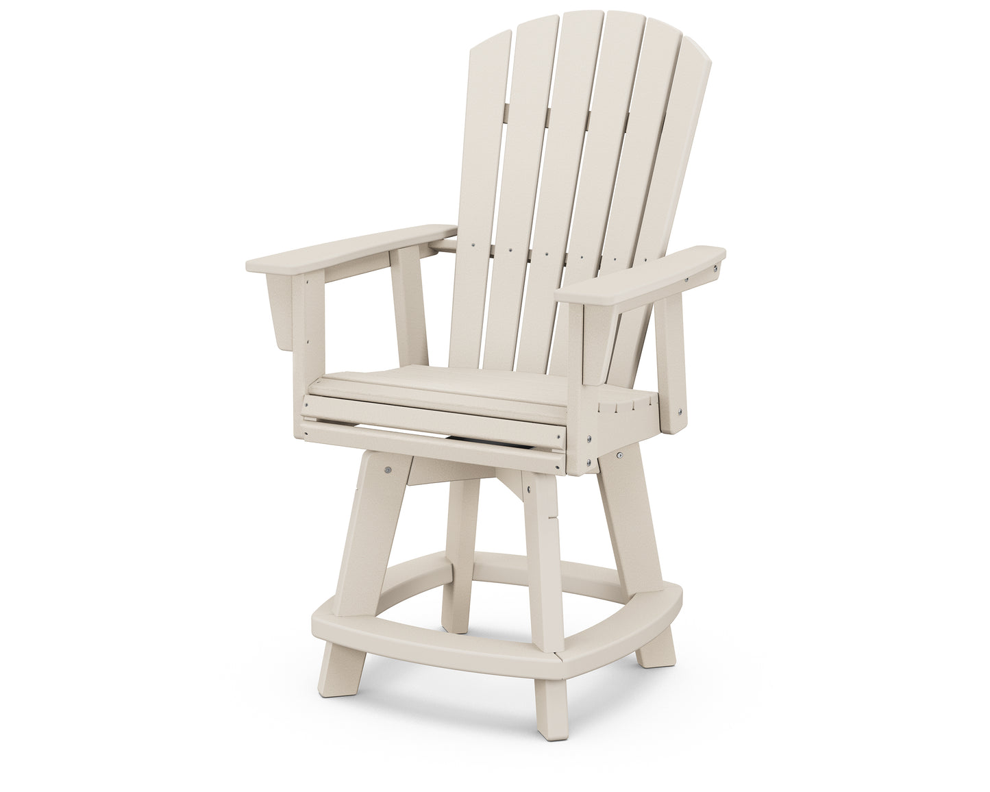 Nautical Curveback Adirondack Swivel Counter Chair