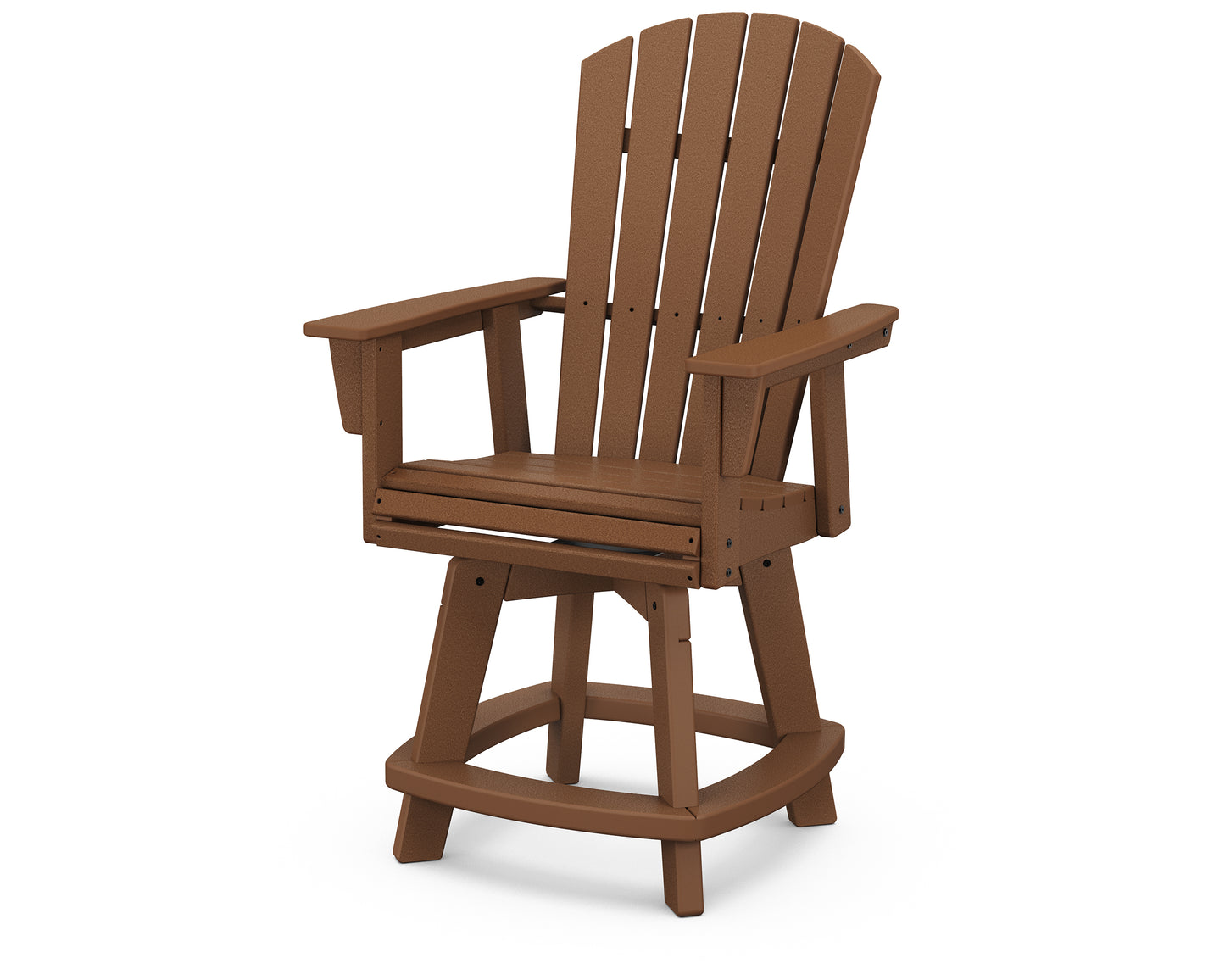 Nautical Curveback Adirondack Swivel Counter Chair