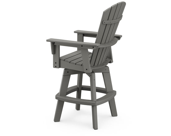 Nautical Curveback Adirondack Swivel Bar Chair