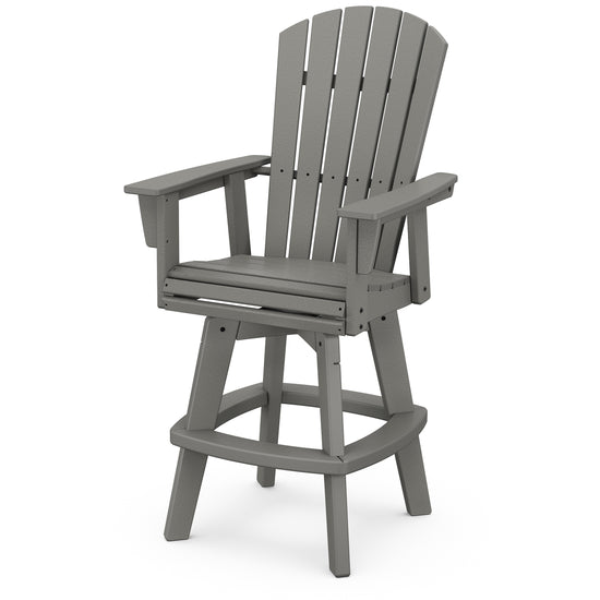 Nautical Curveback Adirondack Swivel Bar Chair