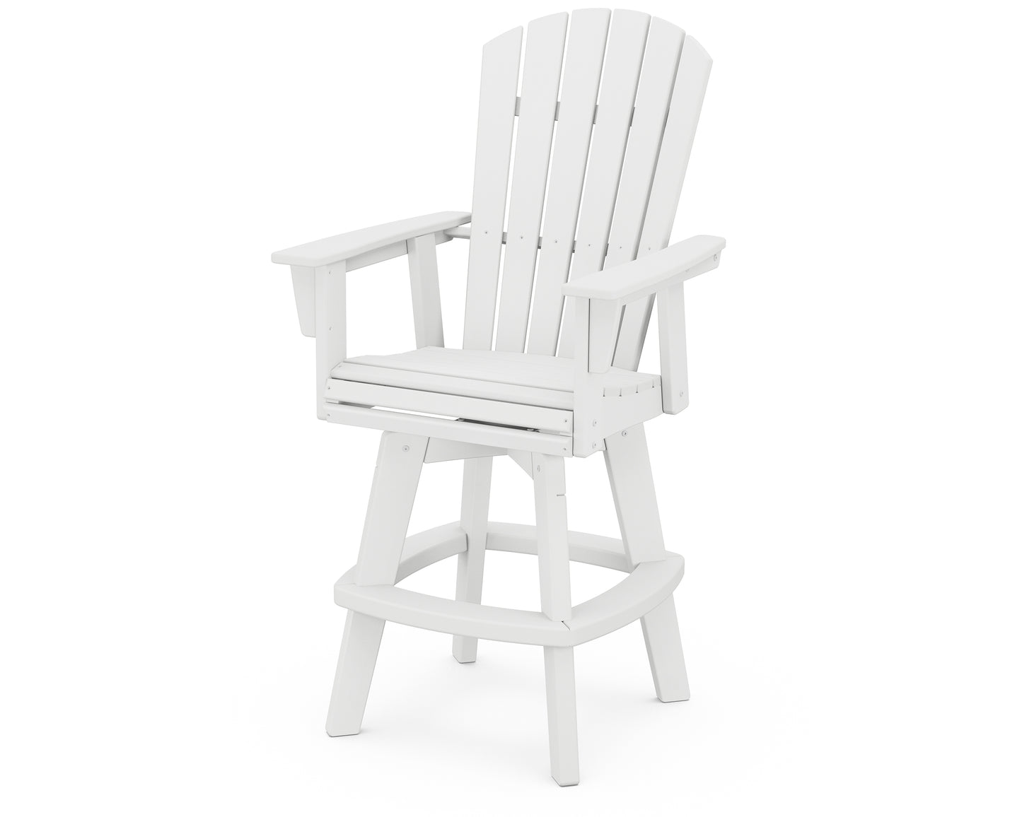 Nautical Curveback Adirondack Swivel Bar Chair