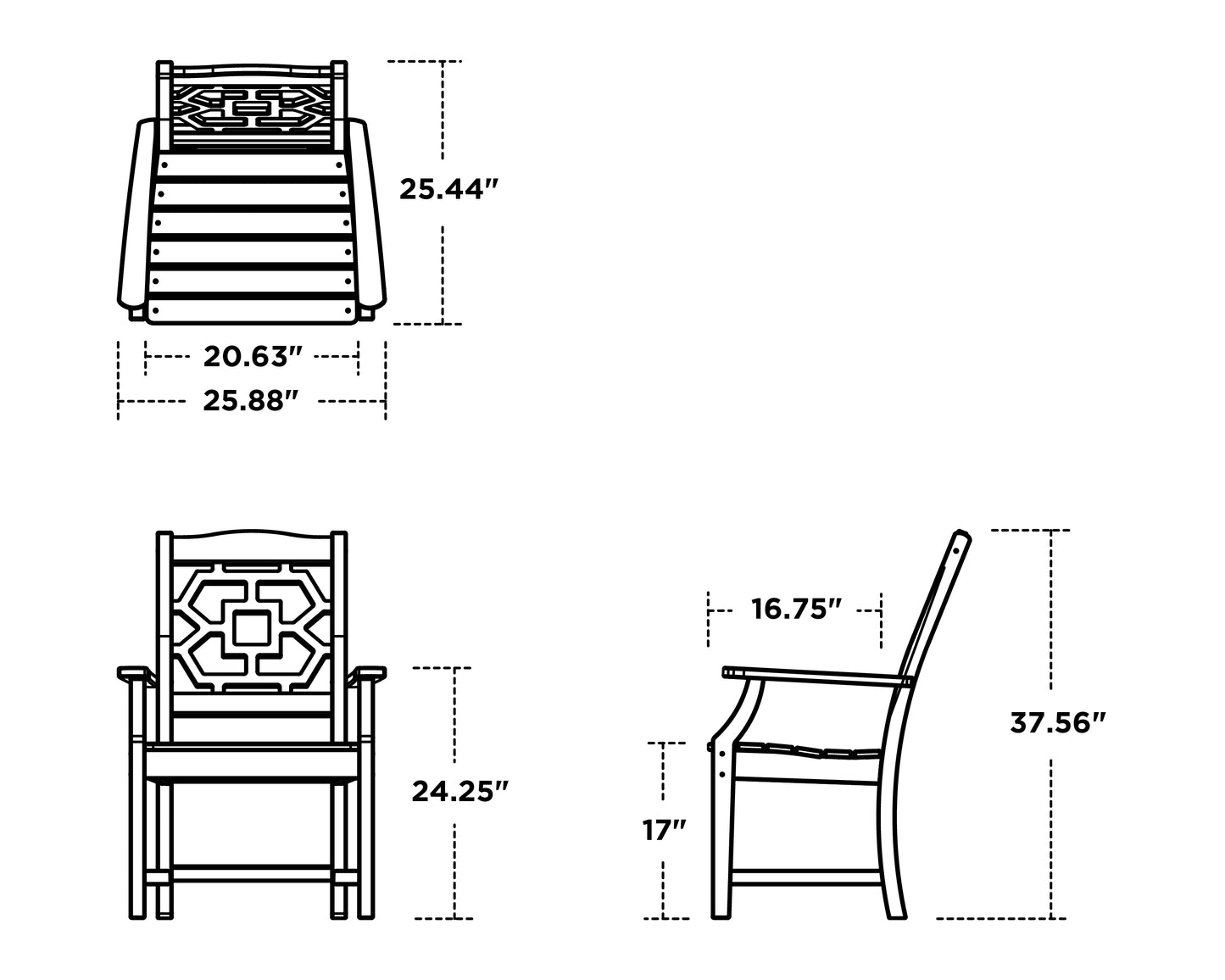 Chinoiserie Dining Arm Chair