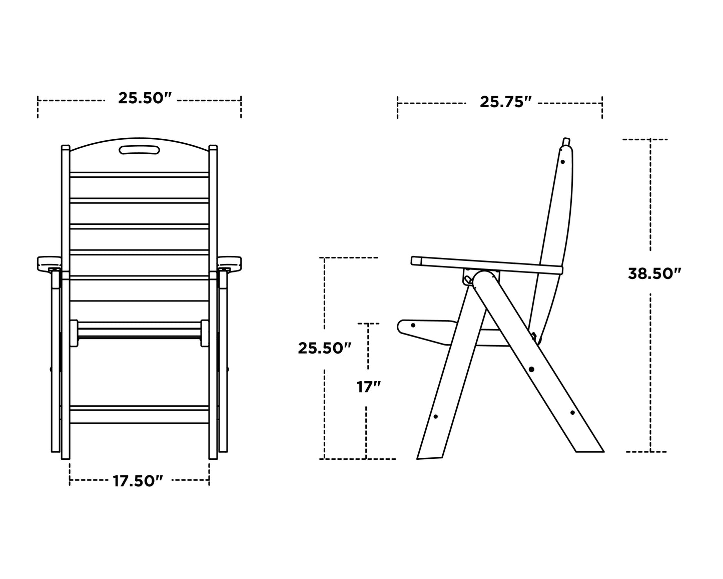 Nautical Folding Highback Chair