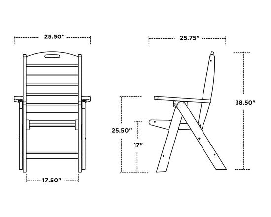 Nautical Folding Highback Chair