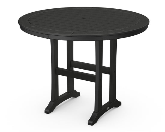 Nautical Trestle 48" Round Counter Table