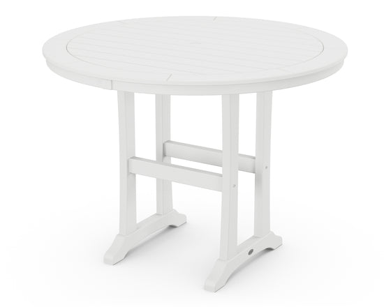 Nautical Trestle 48" Round Counter Table