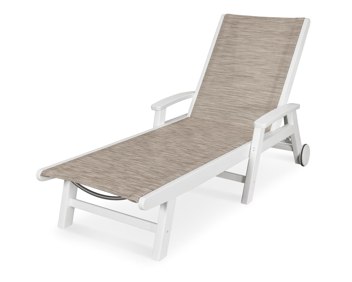 Coastal Chaise with Wheel Vintage Finish