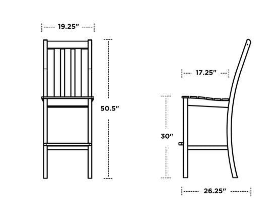 Vineyard Bar Side Chair