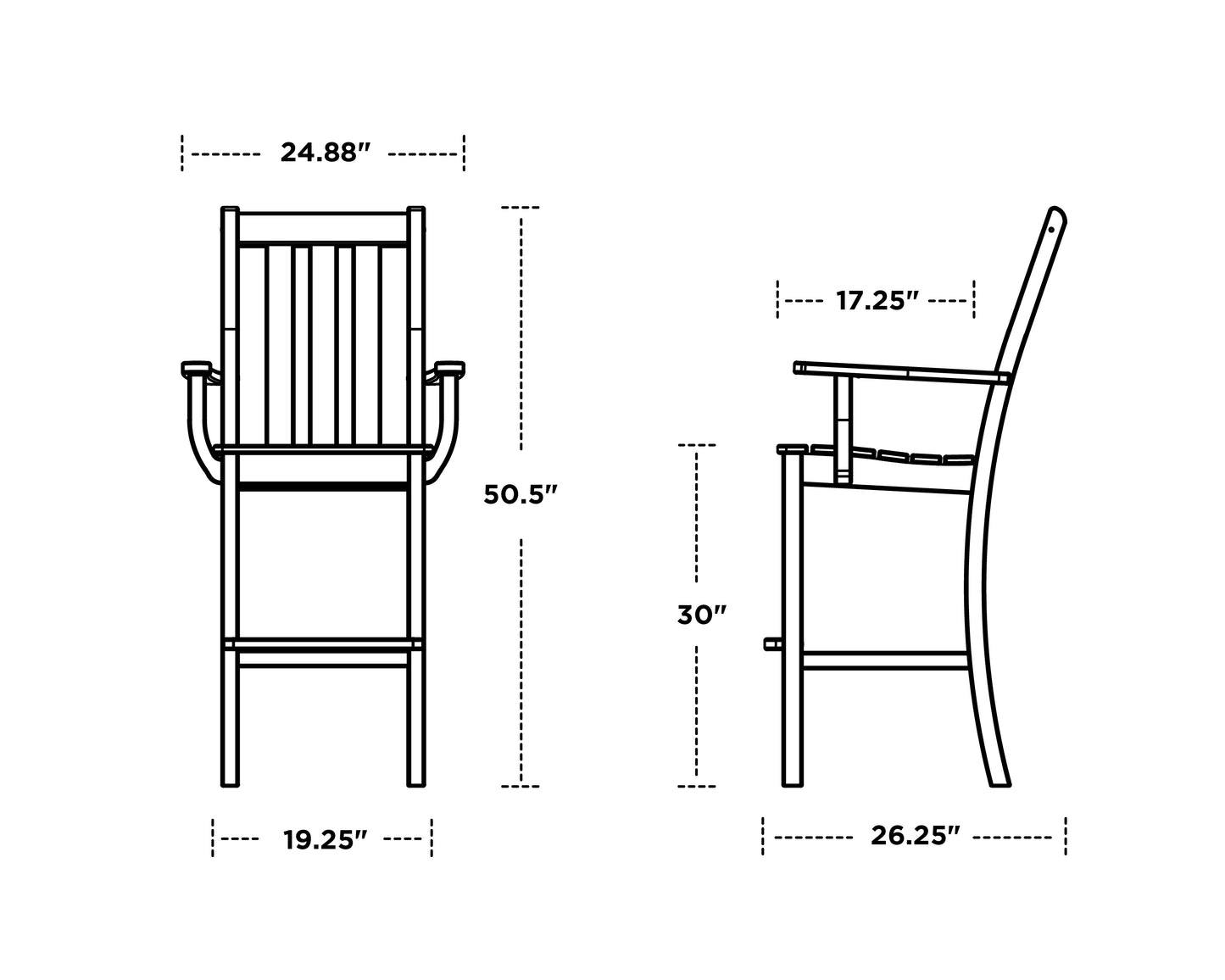 Vineyard Bar Arm Chair