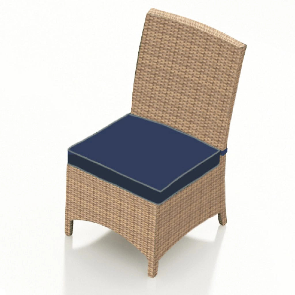 Wicker dining chair no arms