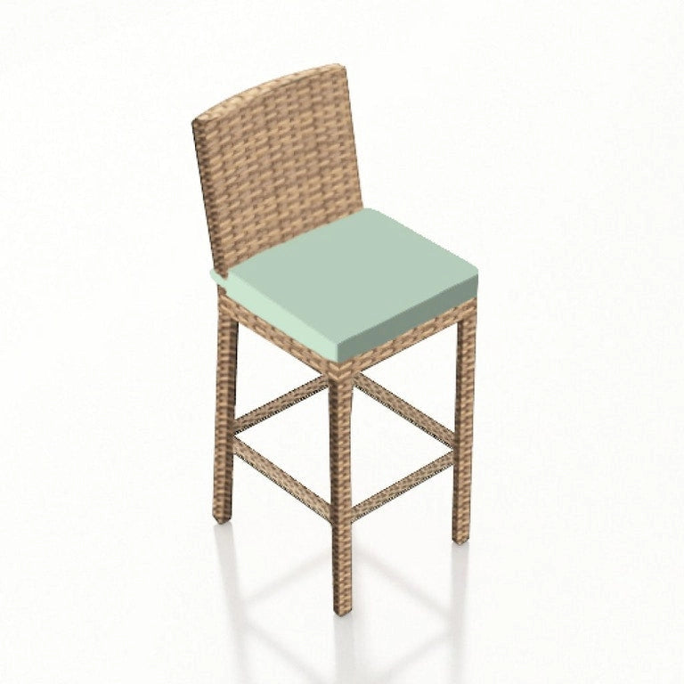 Wicker armless bar chair