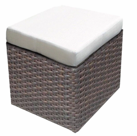 Square wicker ottoman