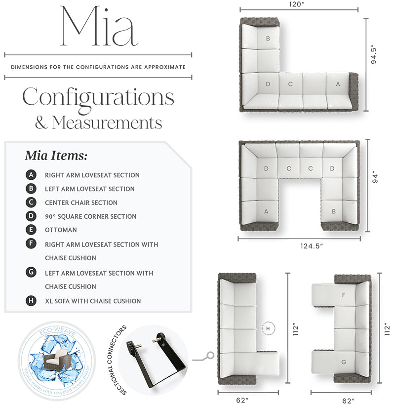 Mia Center Chair Section